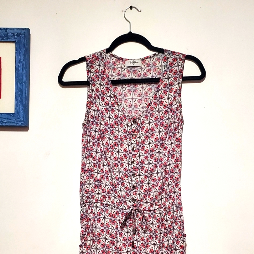 A Victoria Floral-Patterned Romper